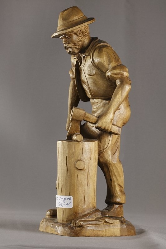 Holzarbeiter - Lindenholz - gebeizt  23 cm